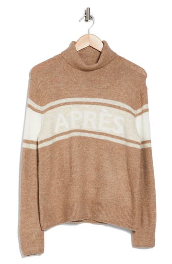 Halogen ® Après Turtleneck Sweater In Taupe Brown