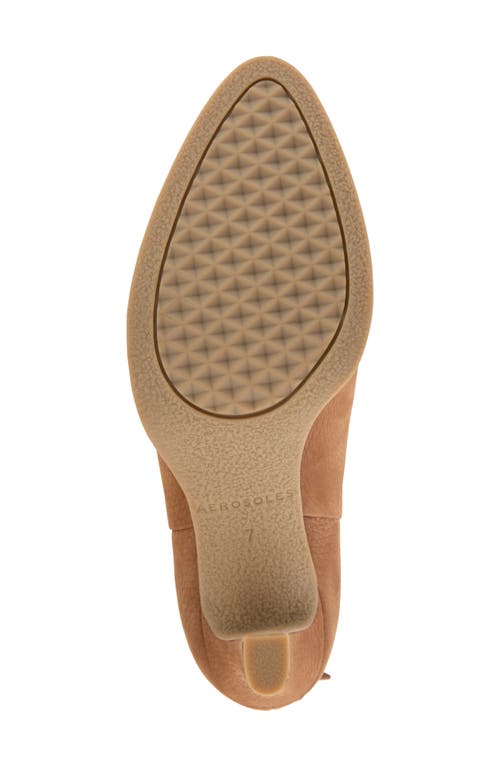 Shop Aerosoles Laia Cuffed Bootie In Camel Pebbled Nubuck