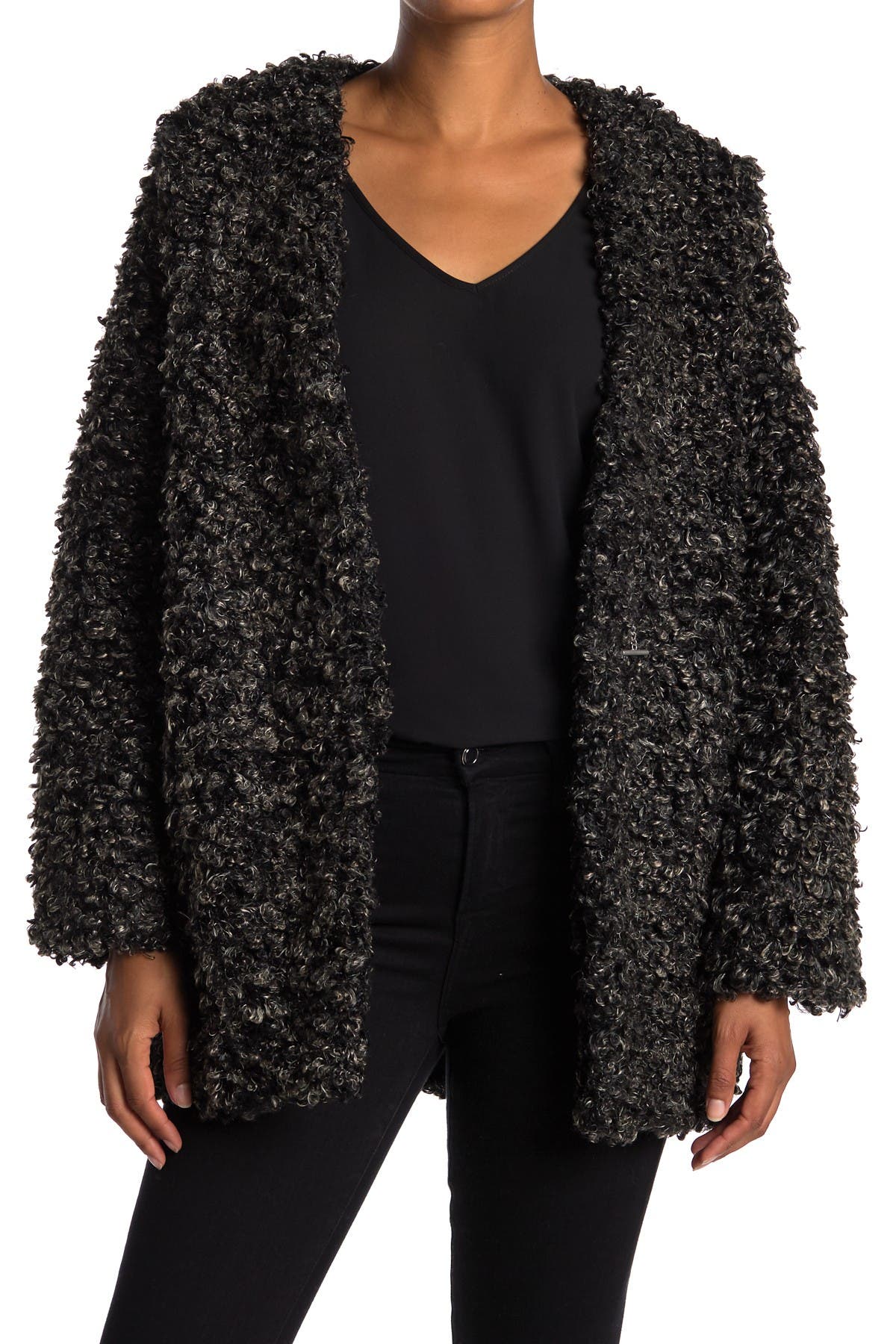 max studio faux shearling jacket