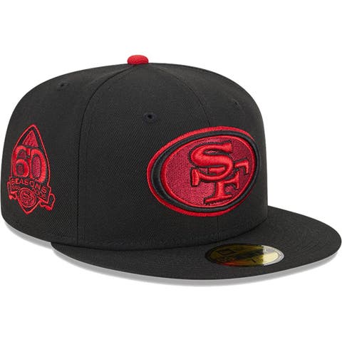 Men's San Francisco 49ers New Era Scarlet Starry 59FIFTY Fitted Hat