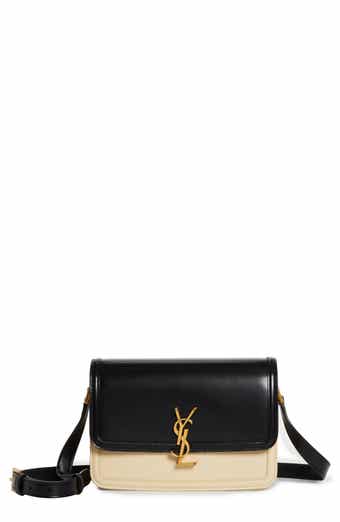 SAINT LAURENT SOLFERINO medium Shoulder Bag YSL Box Leather 634305 Black /  Gold