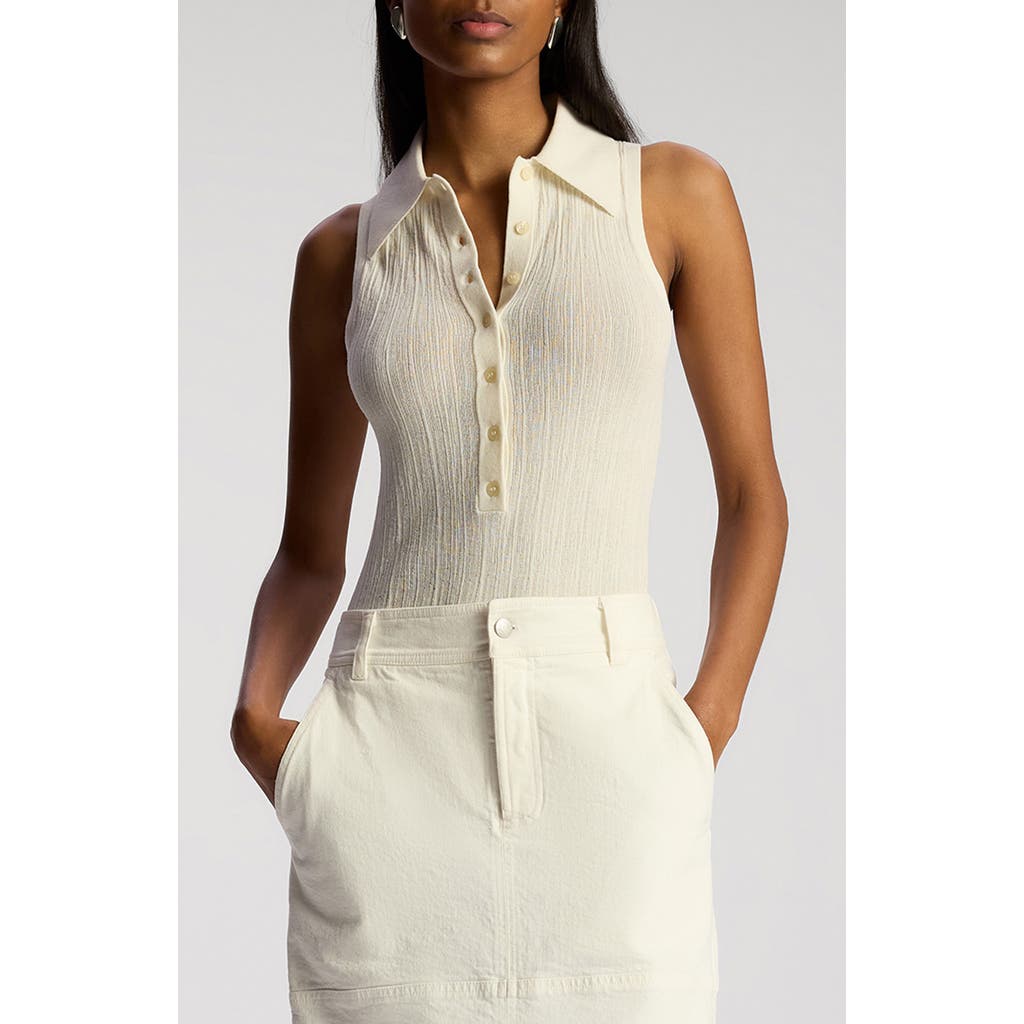 A.l.c . Oliver Sleeveless Knit Shirt In White