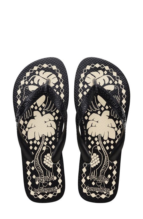 Havaianas Women's Farm Rio Slip On Flip Flop Sandals In Black