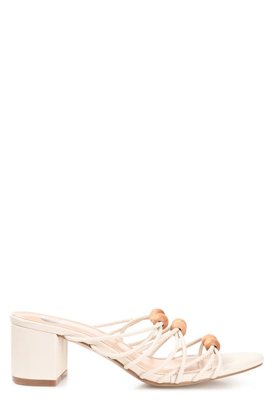 Journee Collection Women's Kennadi Beaded Sandals In Ivory