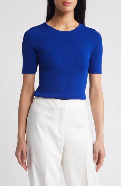 Short Sleeve Sweater in Cobalt