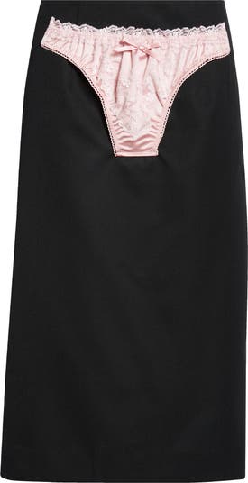VAQUERA Underwear Mesh Skirt in Black