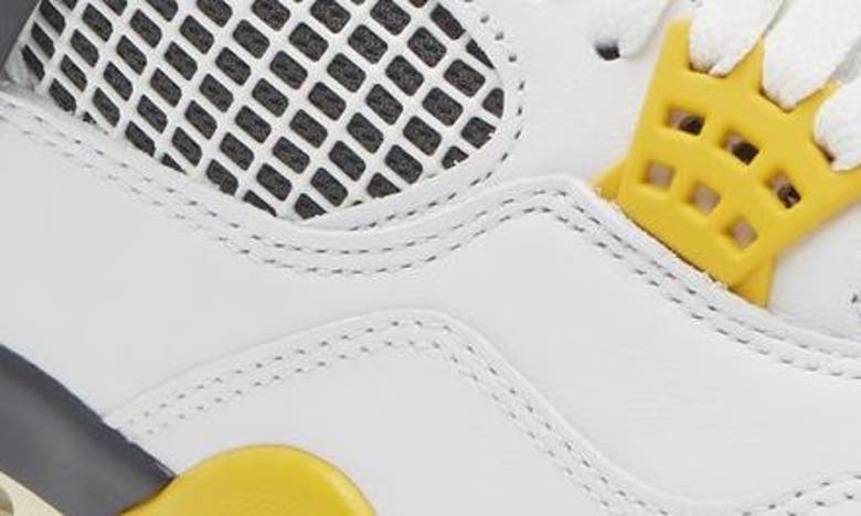 Shop Jordan Air  4 Retro Basketball Sneaker In White/ Coconut Milk/ Sulfur