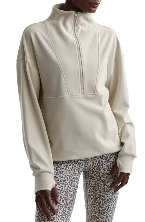 Shop Varley Timberley Half-zip Sweatshirt In Cement Marl