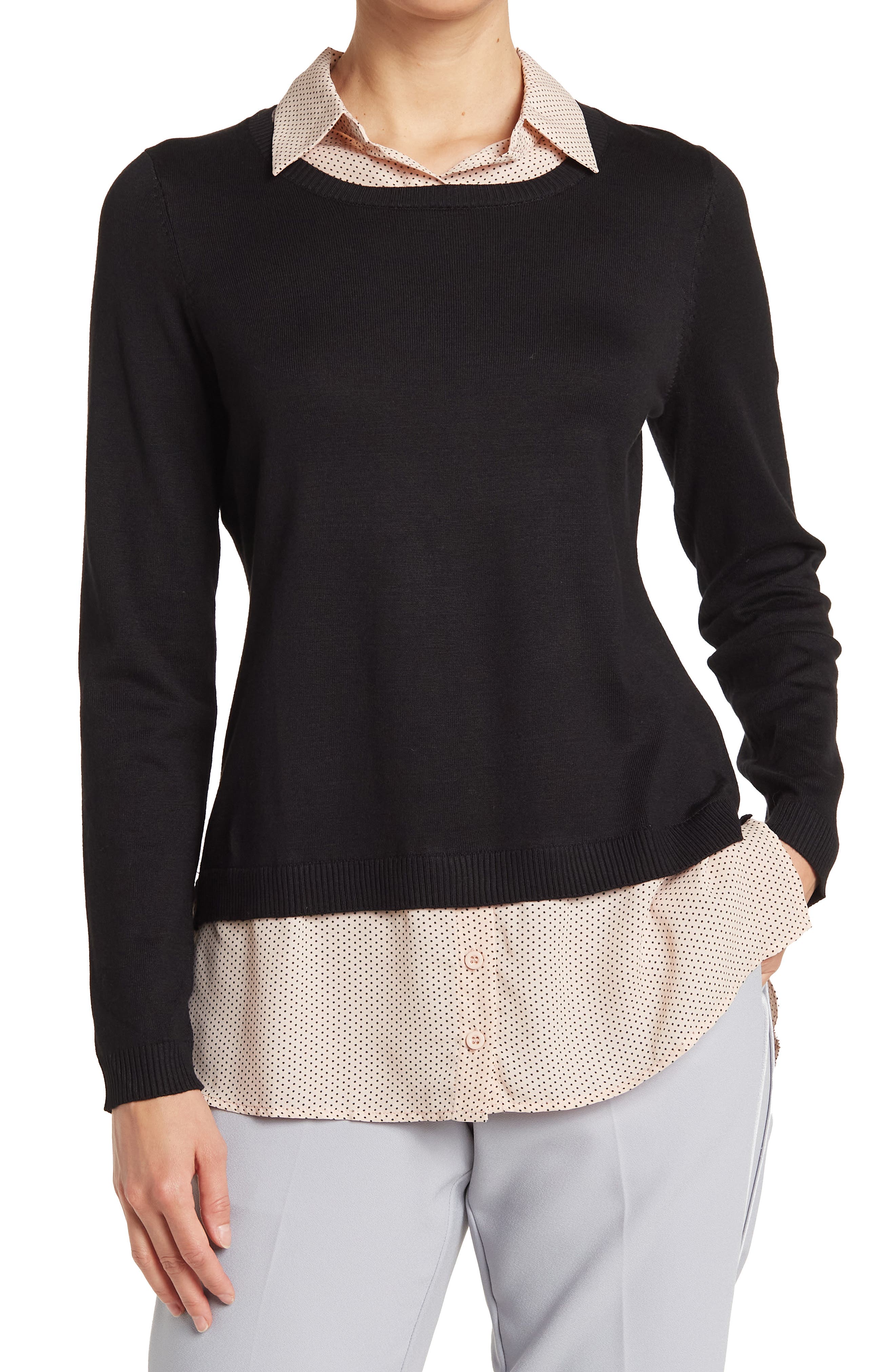 Adrianna Papell Rolled Neck Twofer Sweater | Nordstromrack