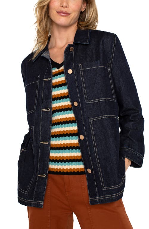 Shop Liverpool Denim Chore Coat In Loma Linda