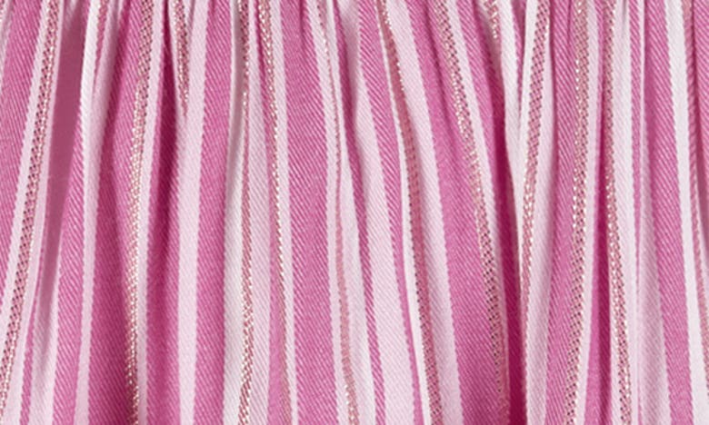 Shop Andy & Evan Kids' Smocked Striped Set In Pink Striped