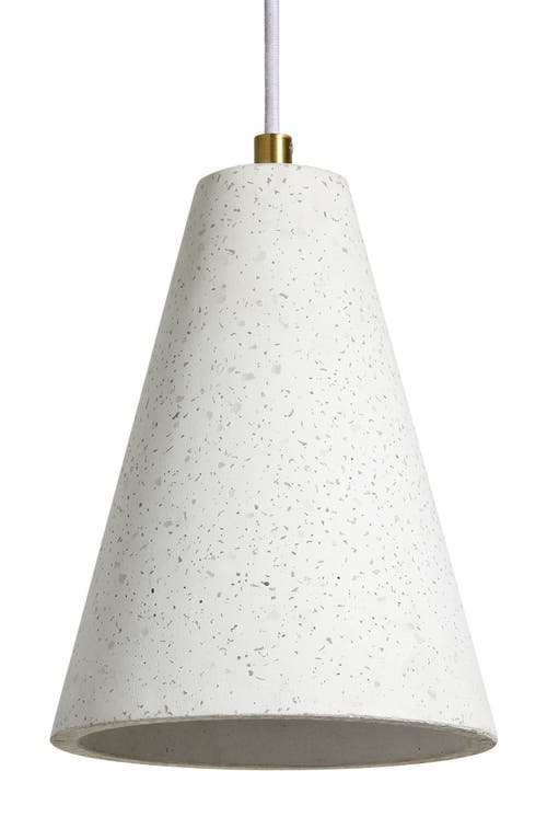 Renwil Paula Ceiling Light Fixture In Off White/speckles/ant Brass