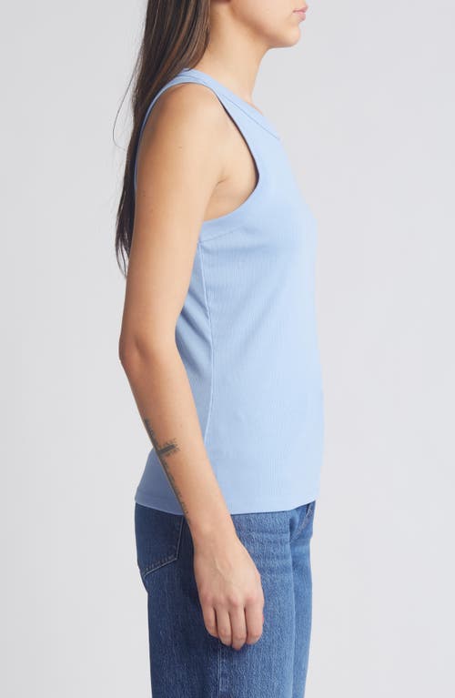 Madewell Brightside Rib Racerback Tank In Powder Blue