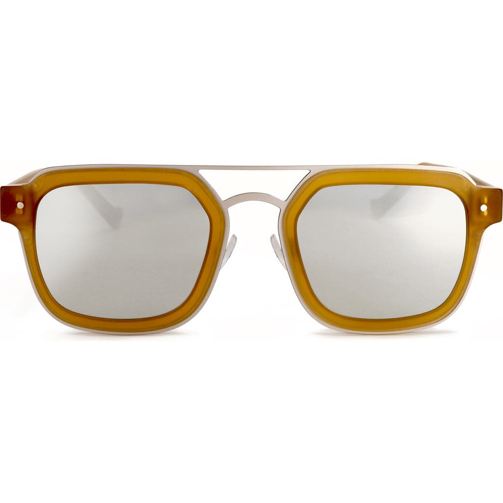 Grey Ant Notizia 51mm Rectangle Sunglasses In Gold