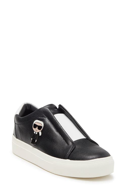 Karl Lagerfeld Paris Ceci Slip-On Sneaker in Black/Bright White