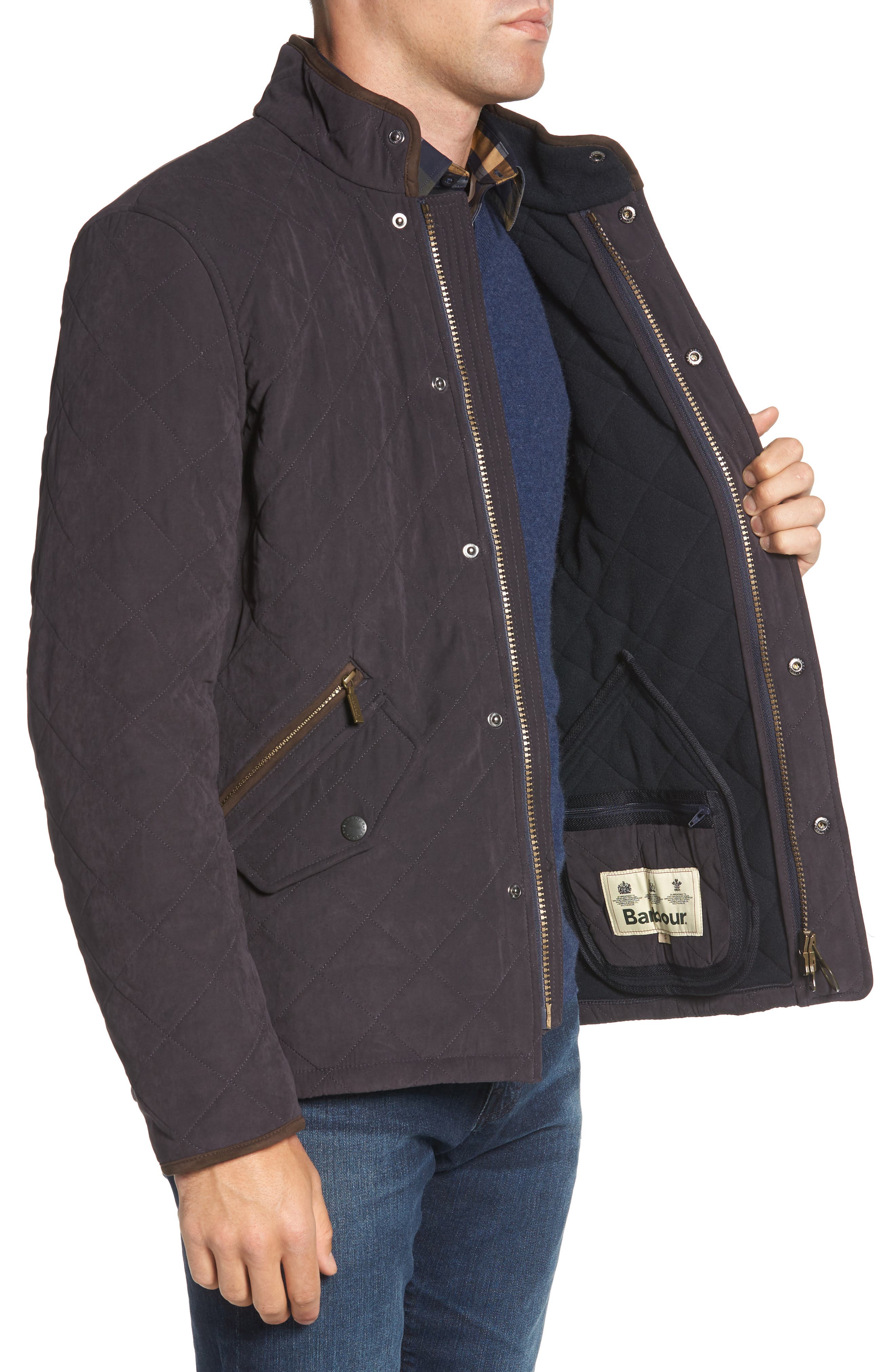 barbour bowden quilted jacket navy