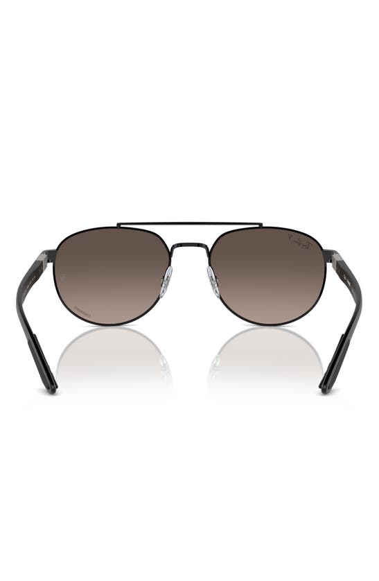 Ray Ban 56mm Polarized Irregular Sunglasses In Black