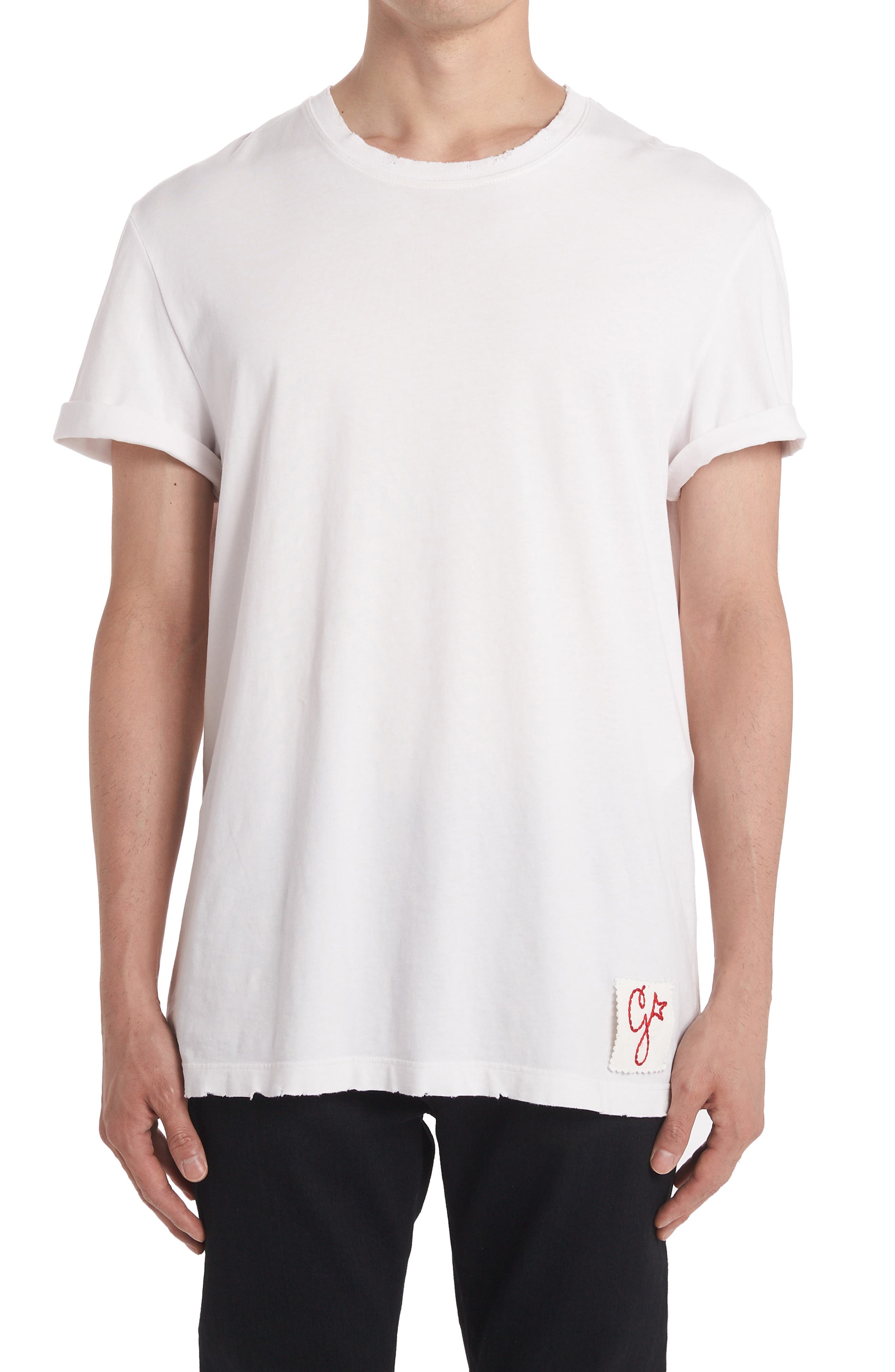 Golden Goose Distressed Cotton T-Shirt in White at Nordstrom, Size X-Large