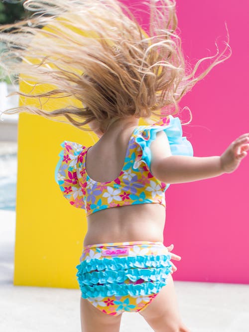 Shop Rufflebutts Girls Upf50+ Butterfly Tankini In Endless Summer Floral