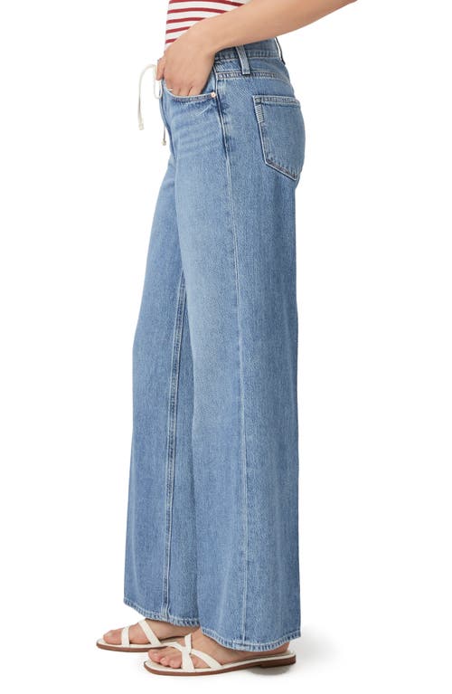 Shop Paige Zoey Tie Waist Wide Leg Jeans In Alaya