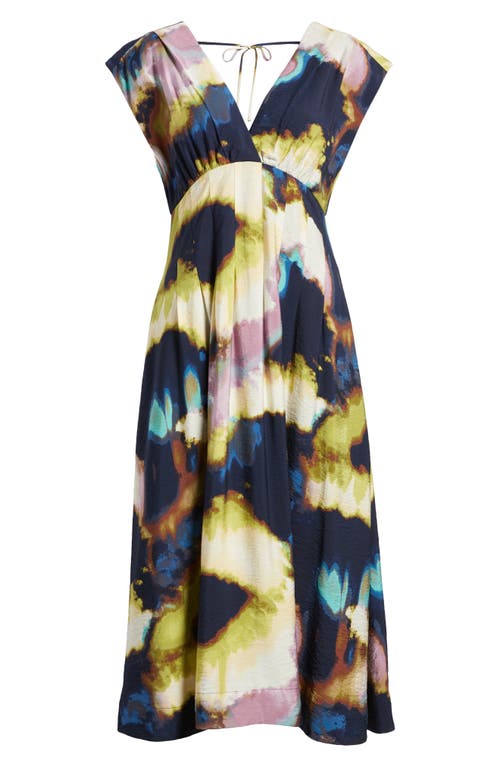 Shop Chelsea28 Abstract Print Midi Dress In Navy Multi