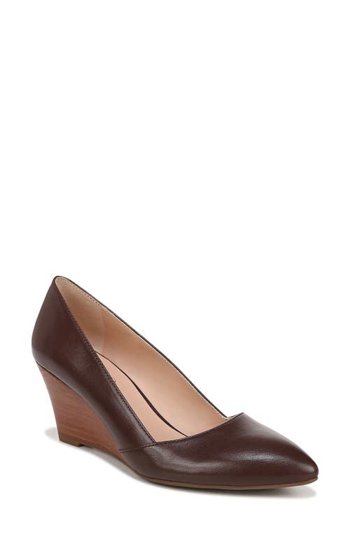 Frankie Leather Wedge Pump in Cafe