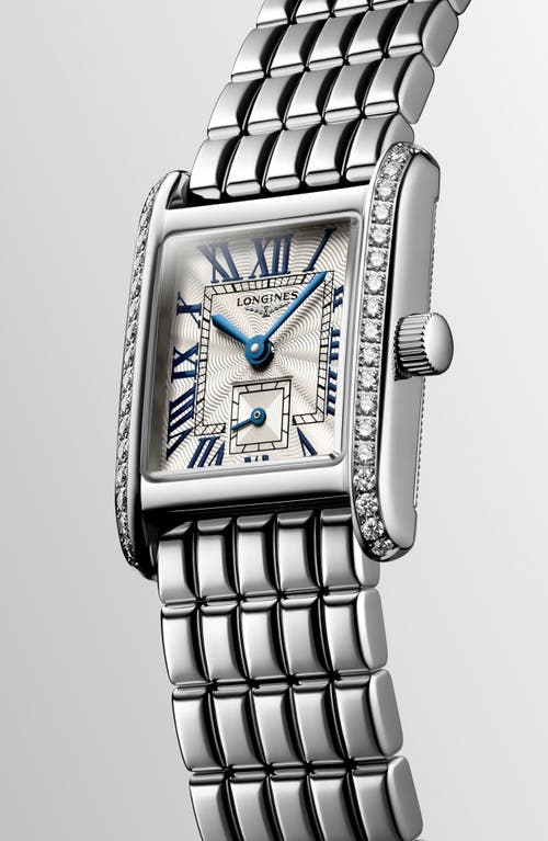 Shop Longines The Mini Dolcevita Diamond Bracelet Watch, 29mm In Silver