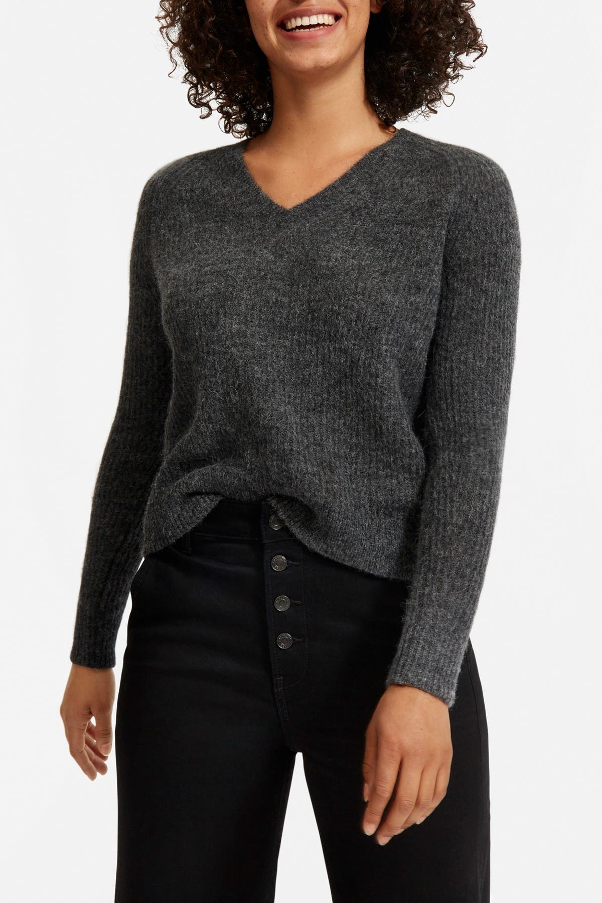 alpaca v neck sweater