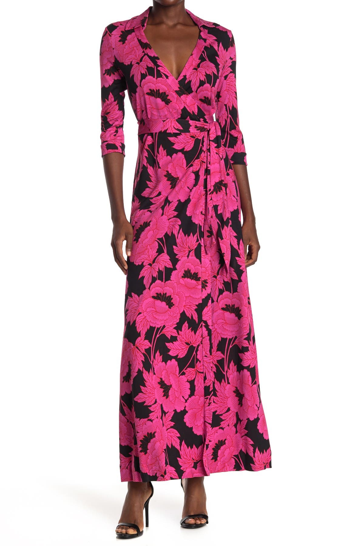 Diane Von Furstenberg | Abigail Printed Wrap Silk Maxi Dress ...