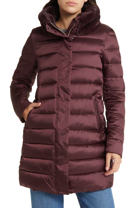 Wrap Midi Dress Coat, Winter Pleated Jacket for Women Lavinia 