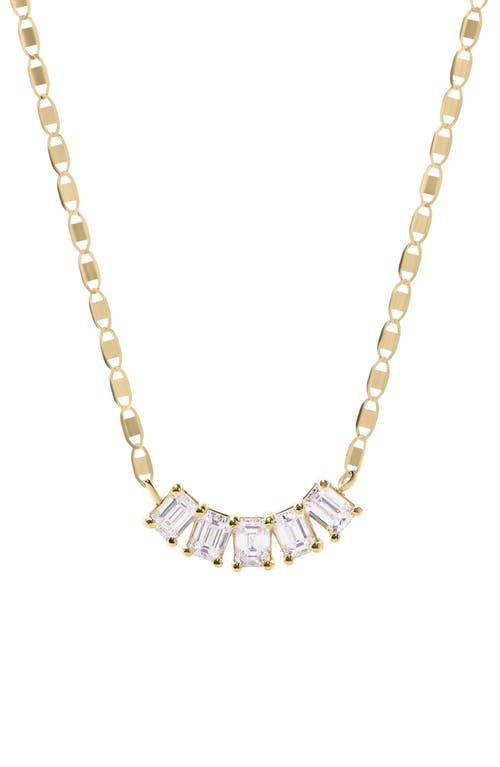 Lana Five-Diamond Emerald Cut Necklace in Yellow Gold at Nordstrom, Size 16
