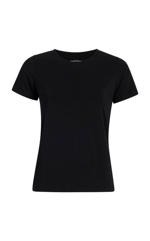 Another Tomorrow Fitted Tee In Black