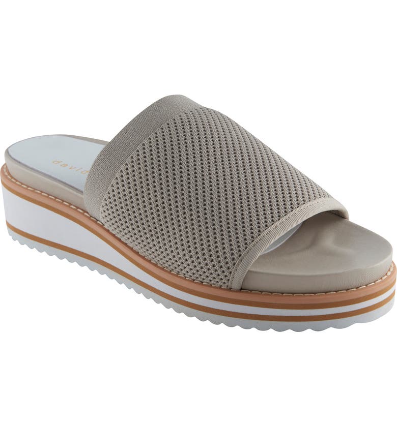 DAVID TATE Aline Knit Wedge Slide Sandal, Main, color, BONE