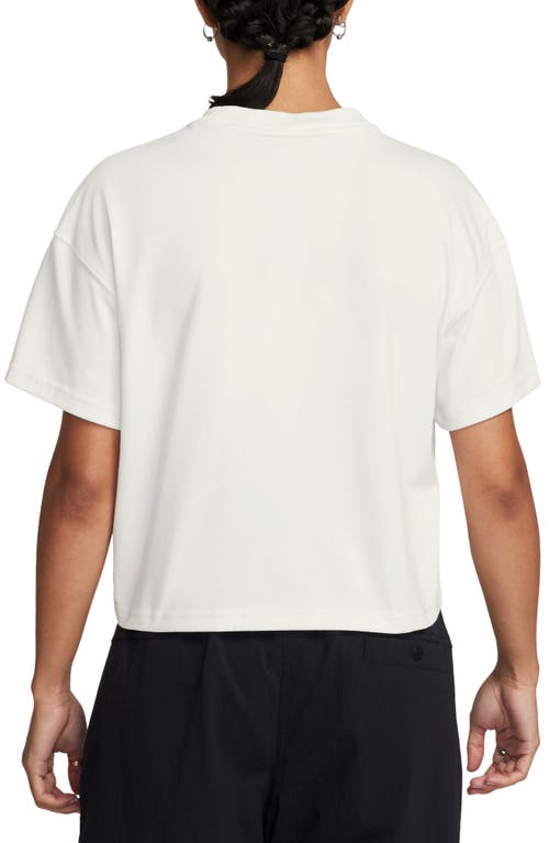 Shop Nike Dri-fit Adv Oversize Graphic T-shirt In Summit White