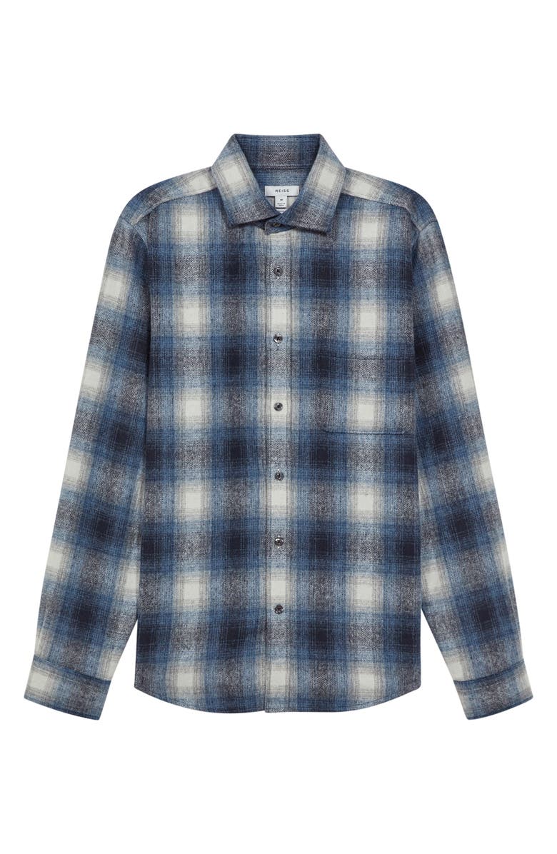 Reiss Novelli Plaid Wool Blend Button-Up Shirt | Nordstrom