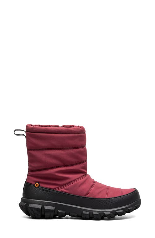 Bogs Cedar Quilted Waterproof Boot In Garnet