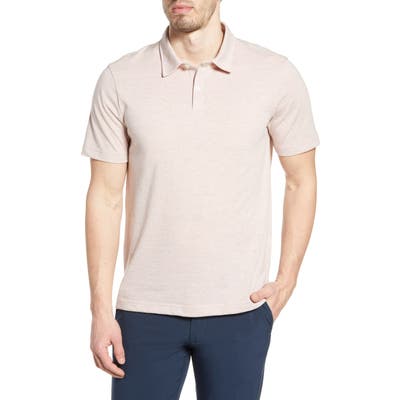 Nordstrom Shop Tech-Smart Regular Fit Stripe Short Sleeve Polo, Pink