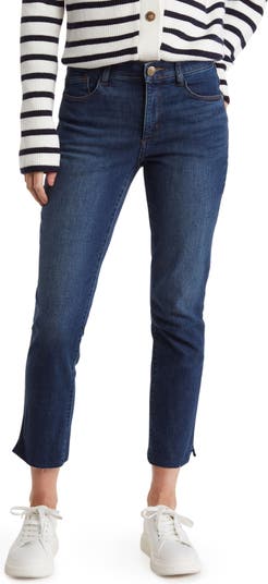 Women's Slim Straight Jeans: Raw-Hem Edition