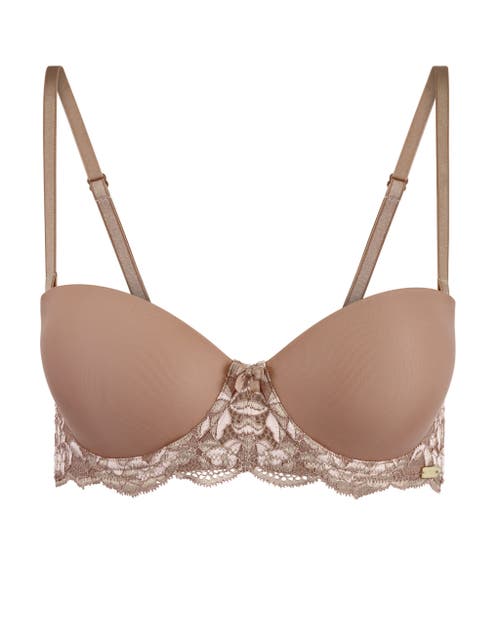 Shop Adore Me Lyza Push Up Balconette Bra In Medium Beige