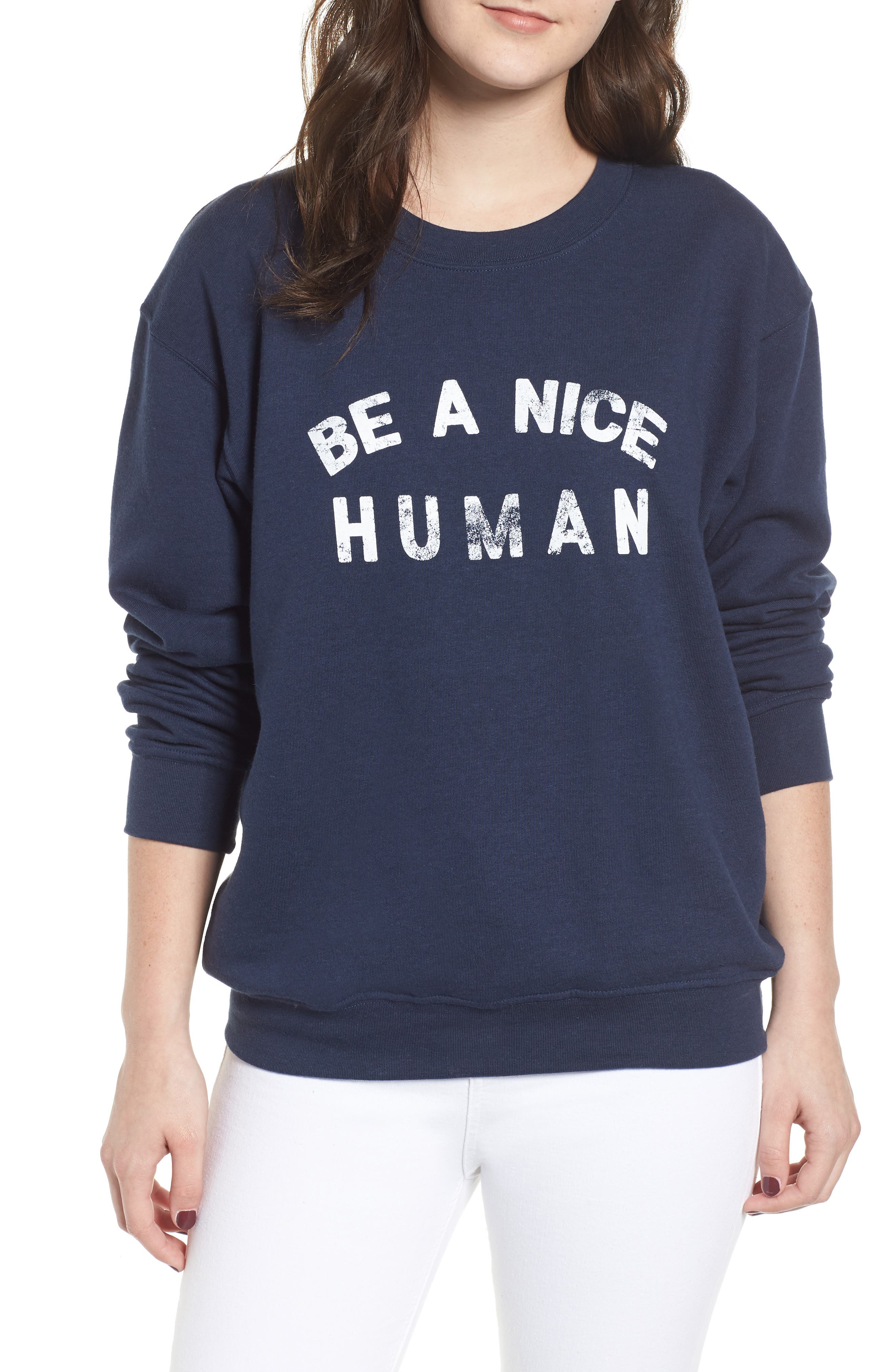 be a nice human hoodie