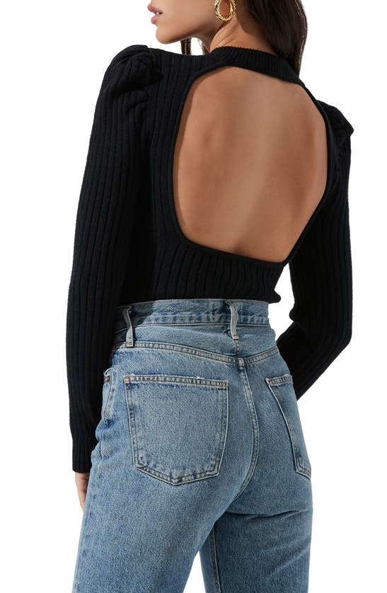 ASTR BACK CUTOUT SWEATER