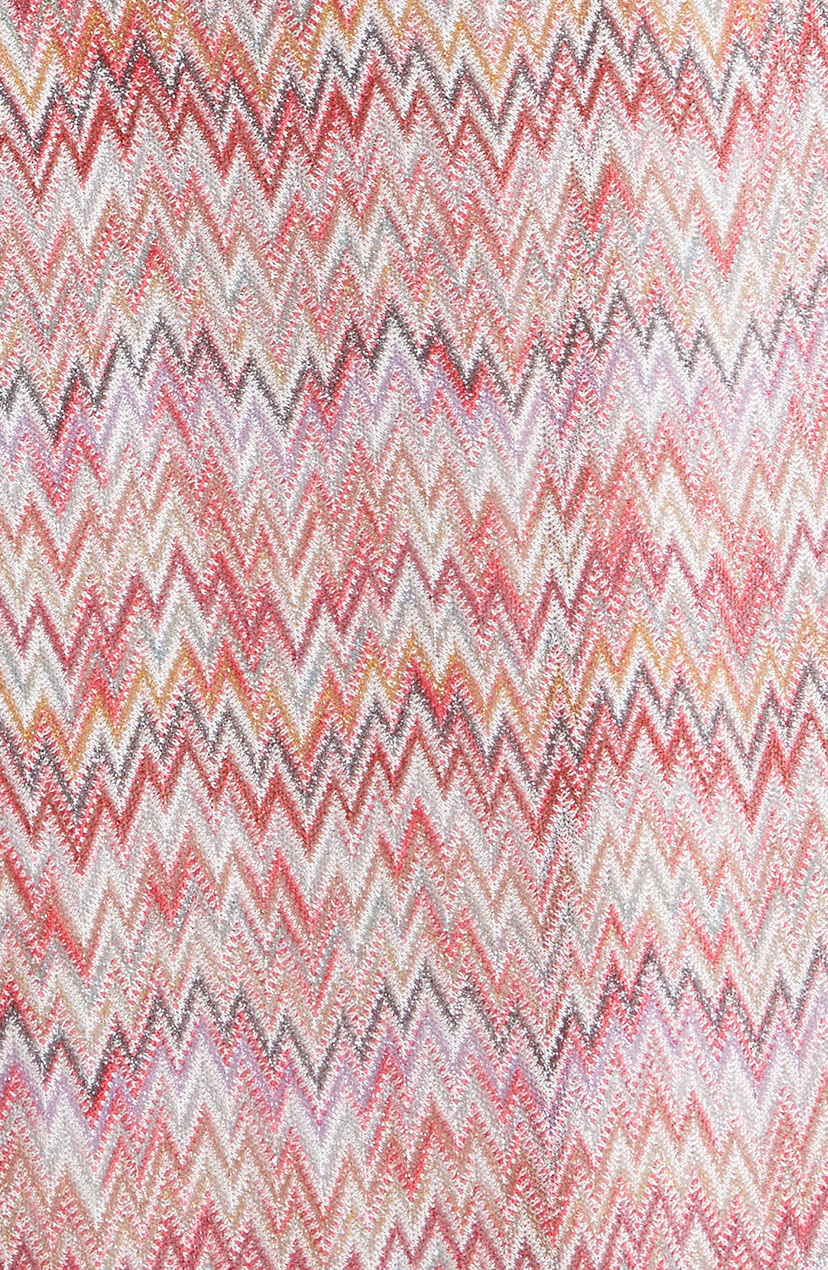 Missoni metallic chevron-pattern minidress - Pink