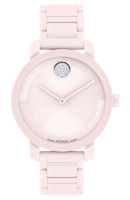 Shop Movado Bold Evolution 2.0 Bracelet Watch, 34mm In Blush