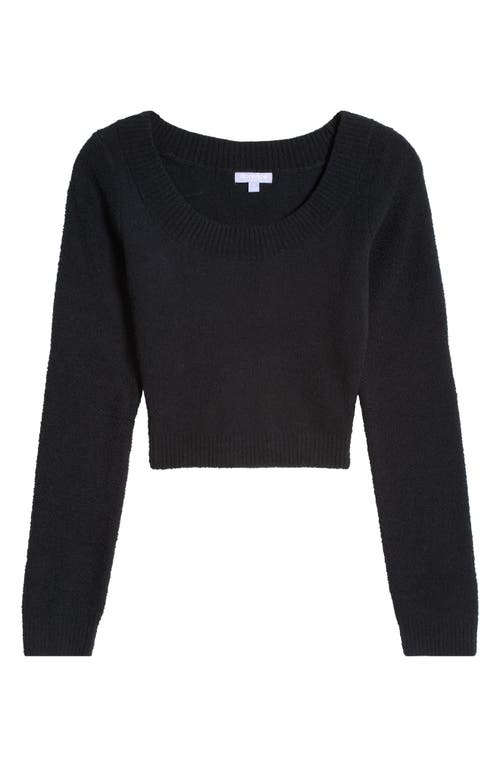 Shop Florence By Mills Fuzzy Crop Sweater In Black