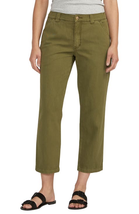NWT women’s Style & Co green capri crop pants 6P