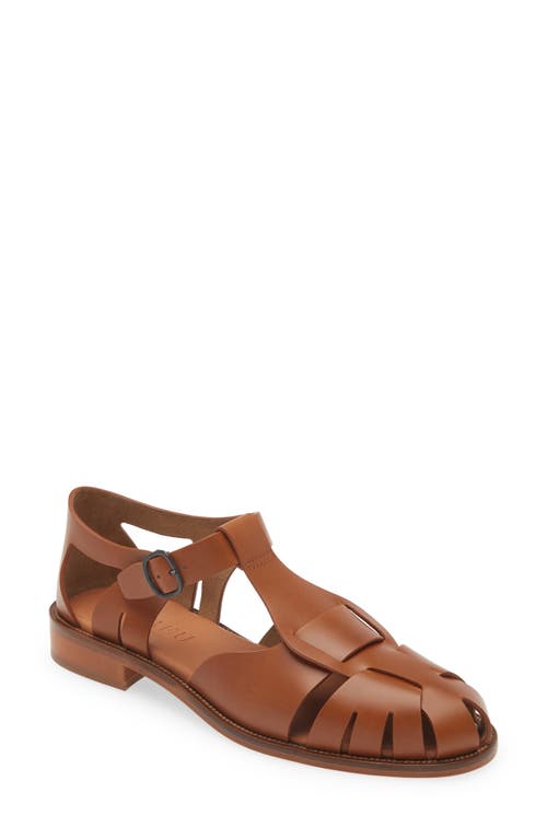 Shop Hereu Pesca Block Heel Fisherman Sandal In Camel