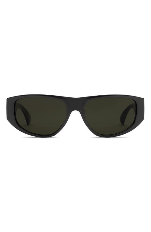 Electric Stanton 45mm Polarized Cat Eye Sunglasses In Gloss Black/ Grey Polar