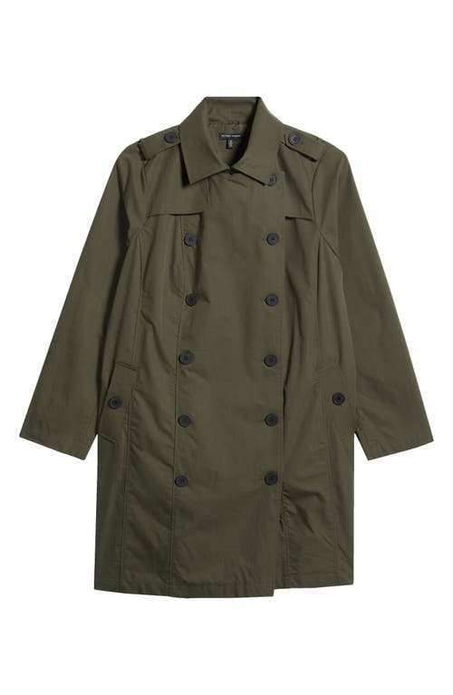 Universal Standard Derjon Double Breasted Trench Coat In Camo