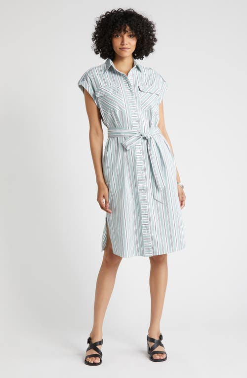 Nordstrom Stripe Belted Cotton Utility Shirtdress Leon at Nordstrom,