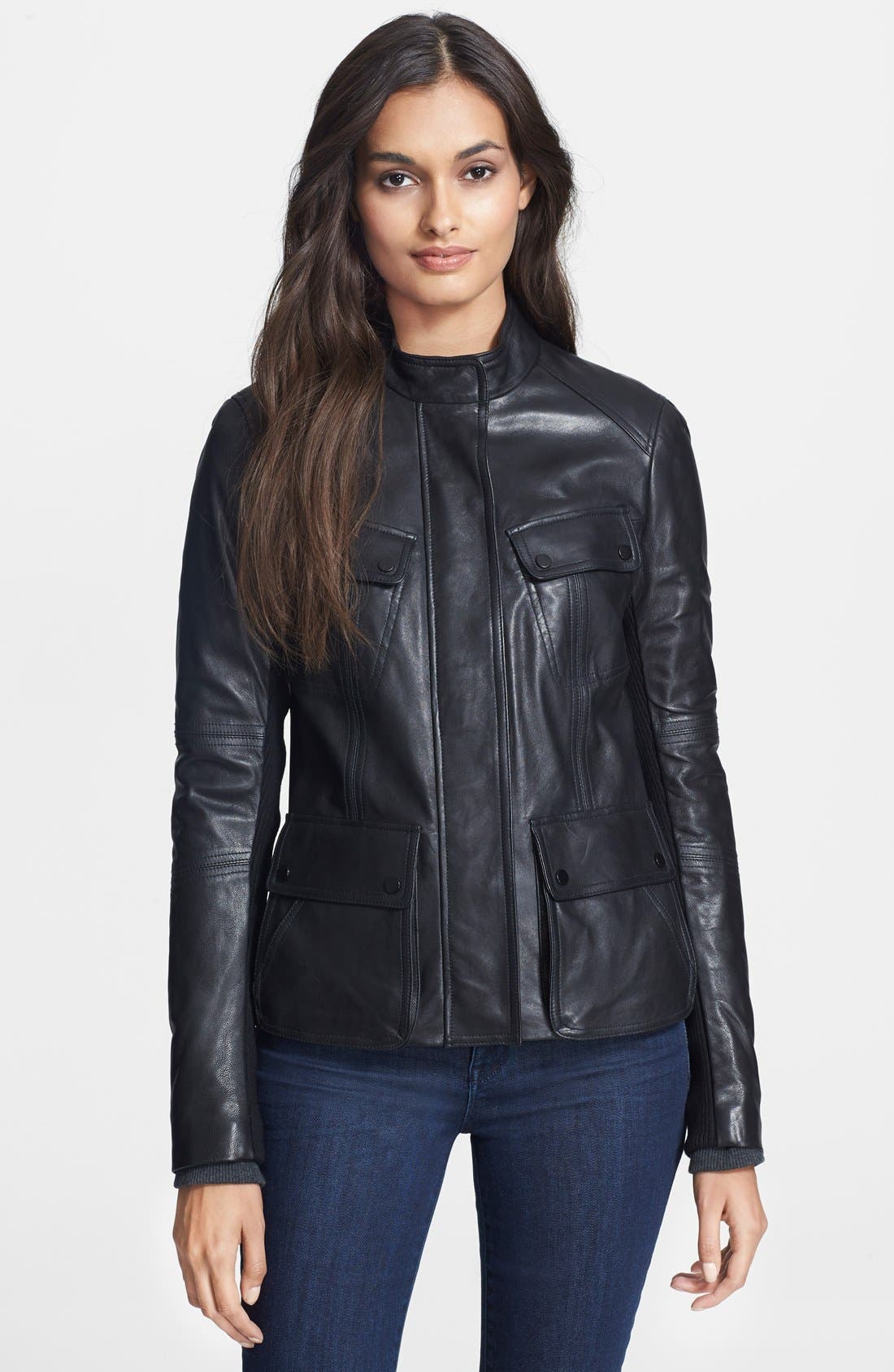 Vince Leather Cargo Jacket Nordstrom